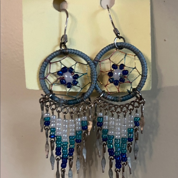 Handcrafted Dreamcatcher Earrings with Beads